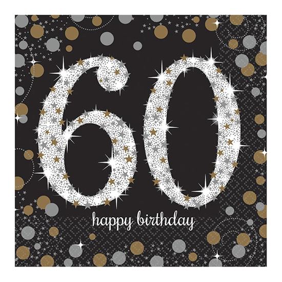 Servetten 60 sparkling gold