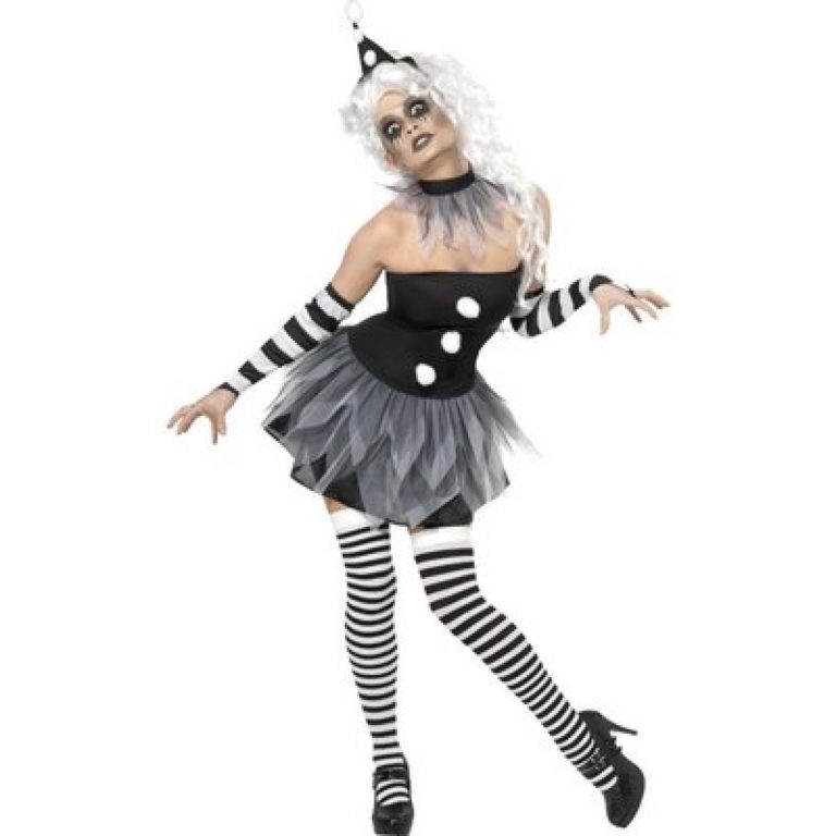 Sinister Pierrot kostuum dames