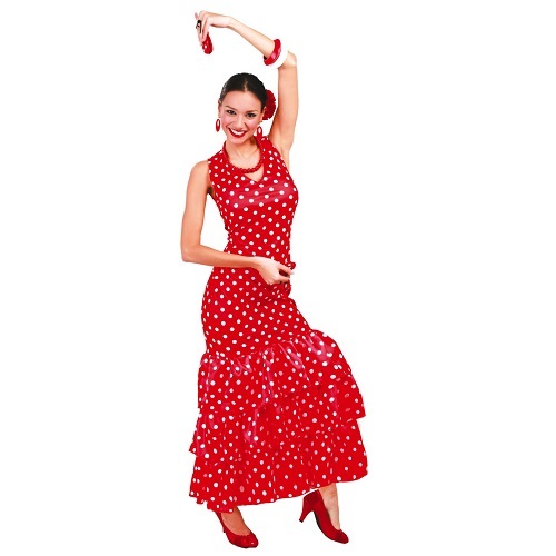 Spaanse jurk Flamenco - Large 42-44