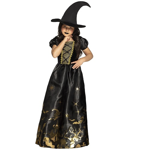 Spooky witch jurkje 10-12 jaar