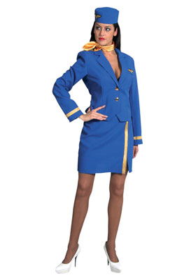 Stewardess jas + rok VERHUUR