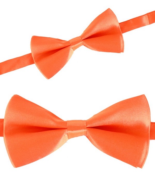 Strik satijn oranje