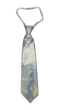 Stropdas zilver glitter