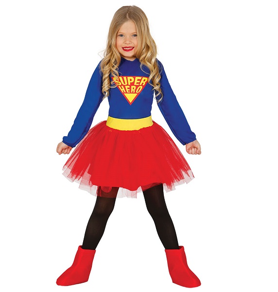 Superhelden jurkje kids - 10-12 jaar