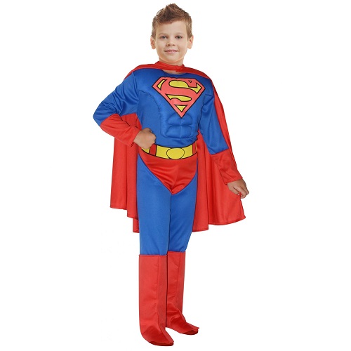 Superman kostuum muscle chest kind - 10-12 jaar