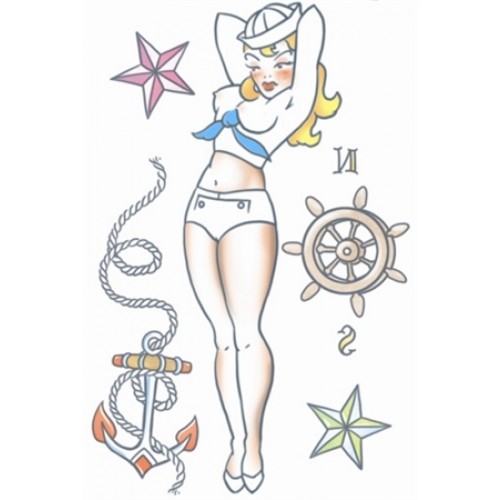 Tatoeage Pin up tattoo Sailor girl