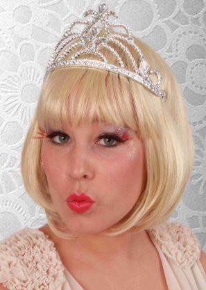 Tiara zilver met glitters
