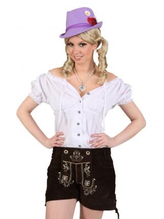 Tiroler blouse dames wit - 40/42