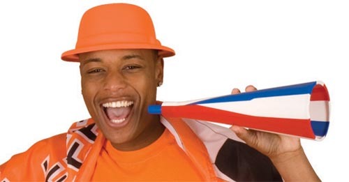 Blaastoeter rood, wit en blauw