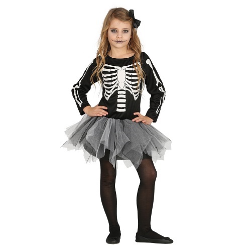 Tutu skelet jurkje kind 7-9 jaar