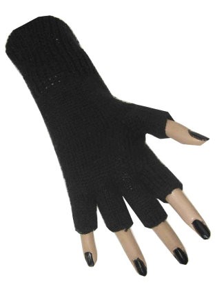 Vingerloze handschoen zwart