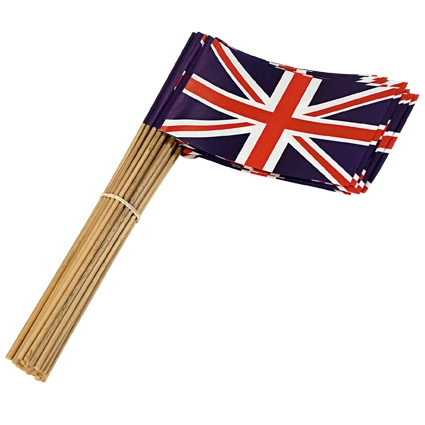 Vlag Groot Brittannie 30 cm met steel