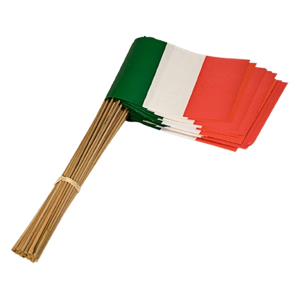 Vlag Italie 30 cm met steel