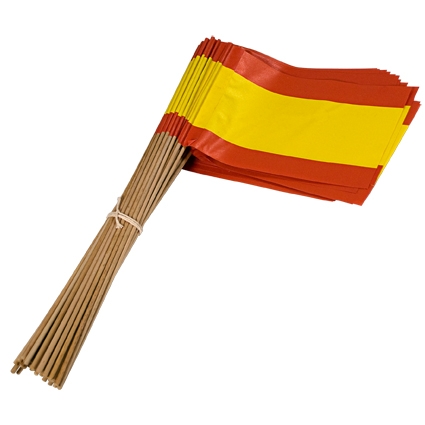 Vlag Spanje 30 cm plastic